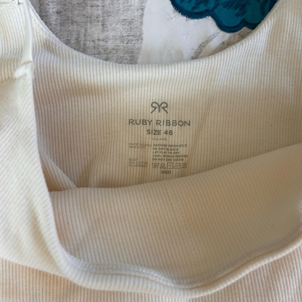 Ruby Ribbon Level 1 Ribbed Tank, size 46. Never worn. - Picture 2 of 2
